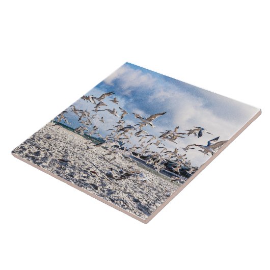 Carreau Oiseaux en flammes (Côté)