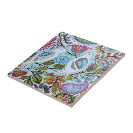 Carreau Oiseaux en papier I (Côté)