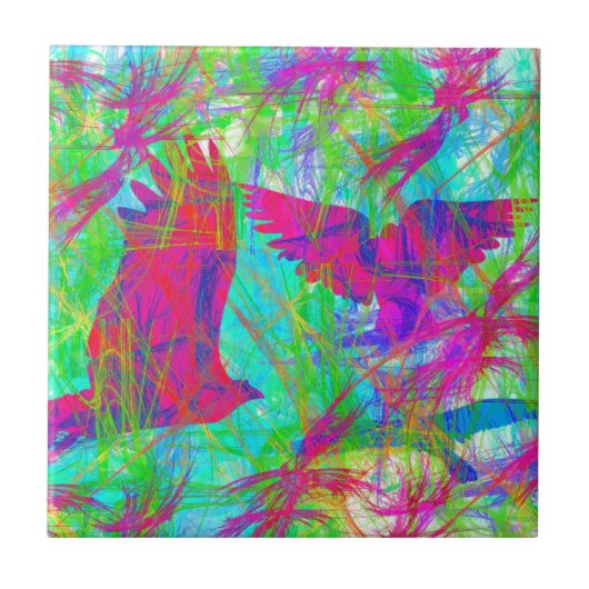 Carreau Oiseaux en vol (Devant)