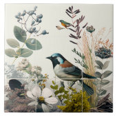 Carreau Oiseaux et fleurs (Devant)