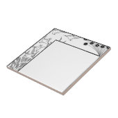 Carreau Oiseaux et fleurs Art Déco Nouveau Frontière (Côté)