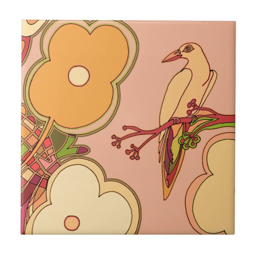 Carreau Oiseaux Fantaisistes (Devant)