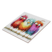 Carreau Oiseaux fantaisistes (Côté)