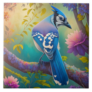 Carreau Oiseaux Fantastiques Geai Bleu