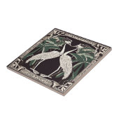 Carreau Oiseaux Grues Famille Art Déco Nouveau Décor (Côté)