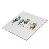 Carreau Oiseaux lunaires sur Branches Élégance intemporell (Côté)