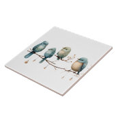 Carreau Oiseaux lunaires sur Branches Élégance intemporell (Côté)