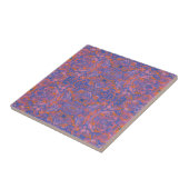Carreau Oiseaux Motif arabesque Bohémien rose bleu orange (Côté)