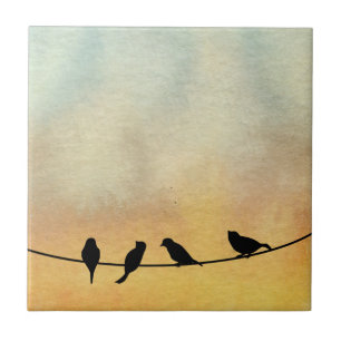Carreau Oiseaux sur fil