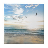 Carreau oiseaux sur la plage (Devant)