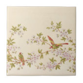 Carreau Oiseaux vintages Sur Flower Tree Frieze (Devant)