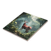 Carreau Okapi Dans La Forêt Pluviale, (Zebra Giraffe) (Côté)