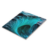 Carreau "Ola Tiburón" Vague de requin bleu (Côté)