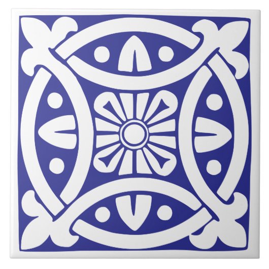 Carreau Old Time Classic: Blue and White Traditional (Devant)