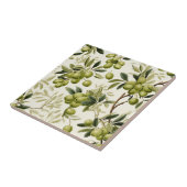 Carreau Olive Branch Watercolor Pattern Mediterranean (Côté)
