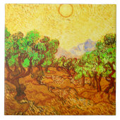 Carreau Olive Trees Ciel Jaune & Soleil Van Gogh Art (Devant)