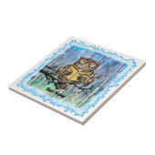 Carreau Oliver Owl Reads tile (Côté)