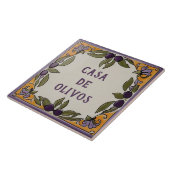 Carreau Olives rustiques Personnalisé Nom de la maison Pla (Côté)