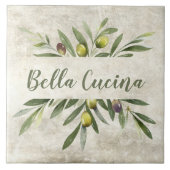 Carreau Olivier rustique & Branches Bella Cucina (Devant)