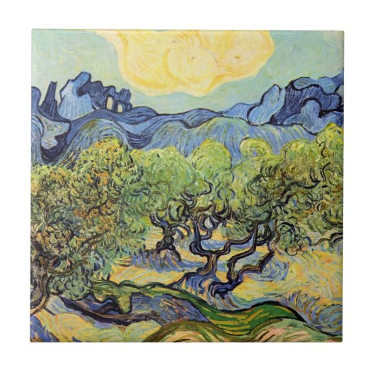 Carreau Oliviers avec Alpilles par Vincent van Gogh (Devant)