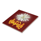 Carreau Om mani padme mantra (Côté)