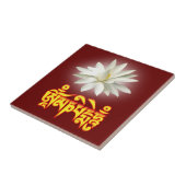 Carreau Om mani padme mantra (Côté)