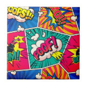 Carreau OMG BOOM Tile - Retro Comic Pop Art Fun! (Devant)