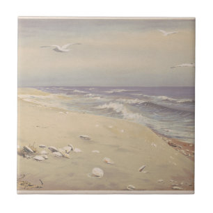 Carreau On the Beach (1879) - Art côtier Vintage