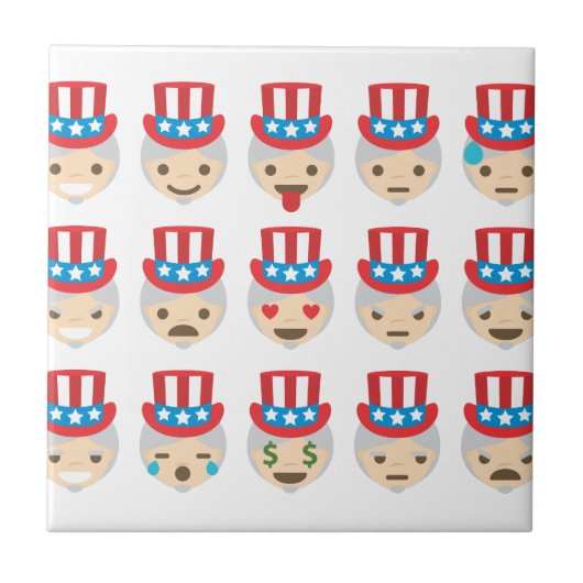 Carreau oncle sam emoji (Devant)