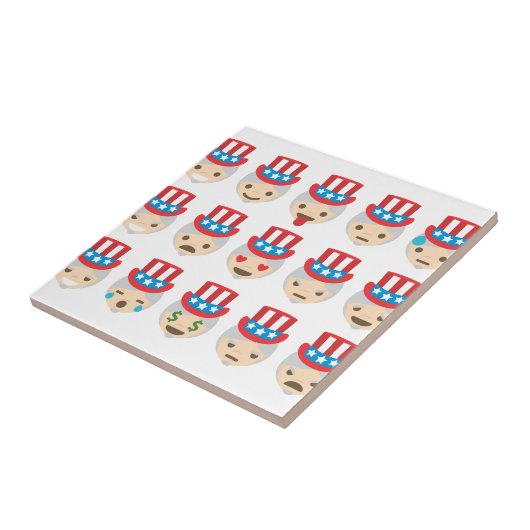 Carreau oncle sam emoji (Côté)