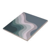 Carreau Ondes de style rétro violet et turquoise (Côté)