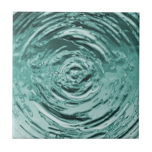 Carreau Ondulation Teal de l'eau (Devant)
