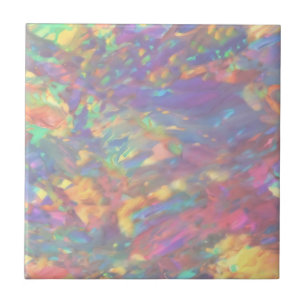 Carreau Opale holographique fausse tendance colorée