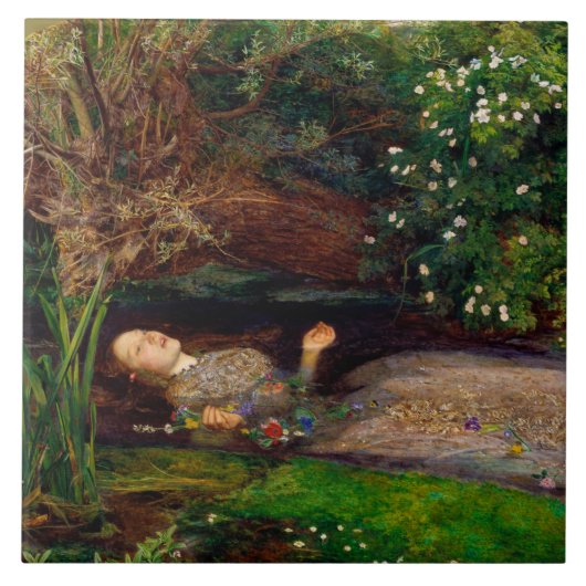 Carreau Ophelia, John Everett Millais (Devant)