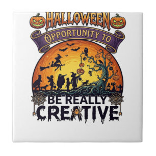 Carreau Opportunité d'Halloween Soyez vraiment créatif Sor