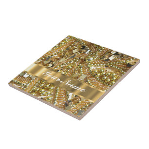 Carreau Or élégant bling