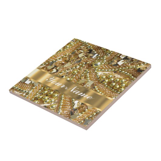 Carreau Or élégant bling (Côté)
