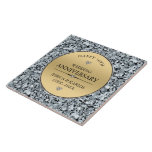 Carreau Or et diamants blancs 50e anniversaire du mariage<br><div class="desc">Image de diamants blancs étincelants et d'or,  50e anniversaire de mariage.</div>