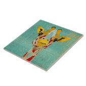 Carreau Or jetant un coup d'oeil la tuile de girafe (Côté)