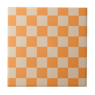 Carreau Orange À damiers En vichy Motif