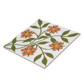 CARREAU ORANGE FLEURS (Côté)