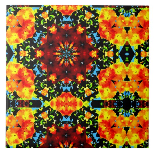 Carreau Orange Floral (Devant)
