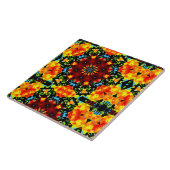 Carreau Orange Floral (Côté)