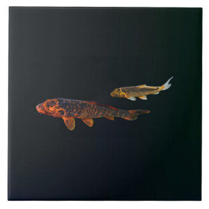 Carreau Orange Koi et Gold Koi