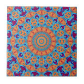 Carreau orange purple blue mandala pattern (Devant)