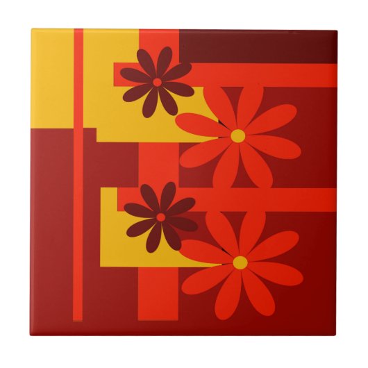 Carreau Orange rétro des années 70 (Devant)