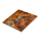 Carreau Orange rouillé Conception abstraite moderne (Côté)