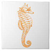Carreau Orange Seahorse (Devant)