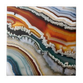 Carreau Orange Terracotta Blanc Black Blue Agate Géode (Devant)