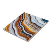 Carreau Orange Terracotta Blanc Black Blue Agate Géode (Côté)